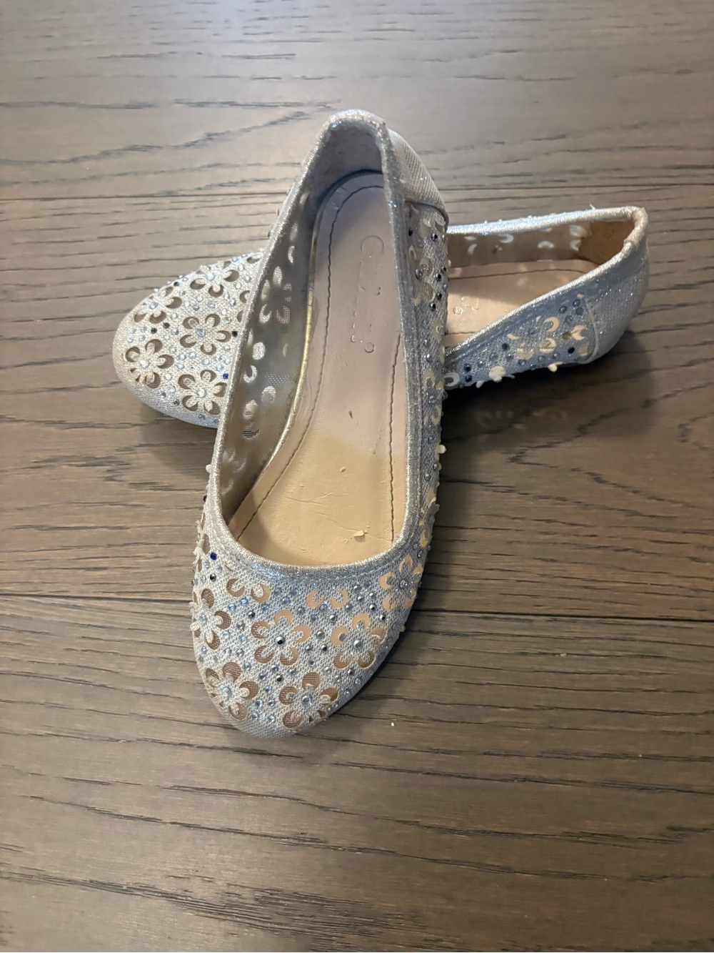 Links brand girls floral shoes sz 13 VGUC ret $84